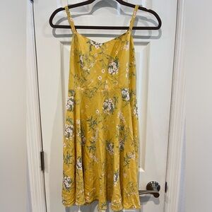 Old navy yellow flower cami dress